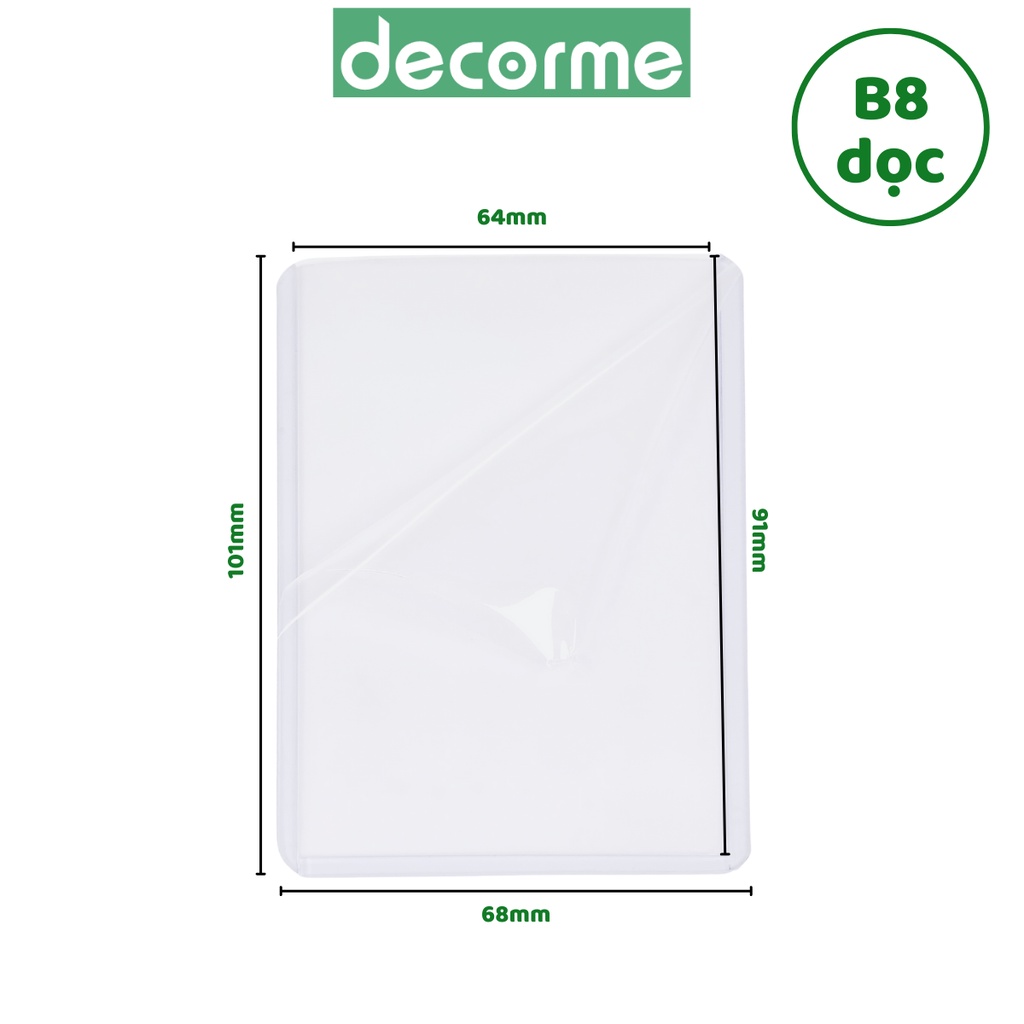 Set 10 chiếc Toploader kích thước A7 - B8 đựng card ảnh, card idol Kpop