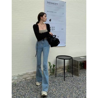 Quần jeans nữ ống loe form chuẩn đẹp tôn dáng hack chân hot trend