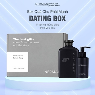 [Mã COSNER1 -8% đơn 250k] Bộ quà tặng nam giới-DATING BOX-Sữa tắm gội hương nước hoa cao cấp 350ml&Gel vệ sinh nam 100ml