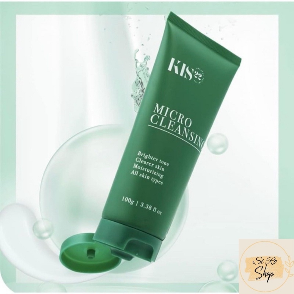 Sữa rửa mặt thảo mộc Micro Cleansing Kis22, Sữa rữa mặt dưỡng ẩm, ngừa mụn, an toàn cho da, chai 100ml – hàng MatxiCorp