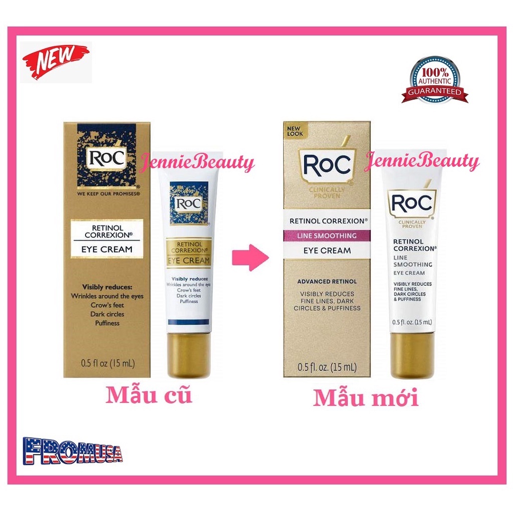 [Hàng chính hãng] Kem dưỡng giảm nếp nhăn vùng mắt RoC Retinol Corexion Eye Cream (15ml)