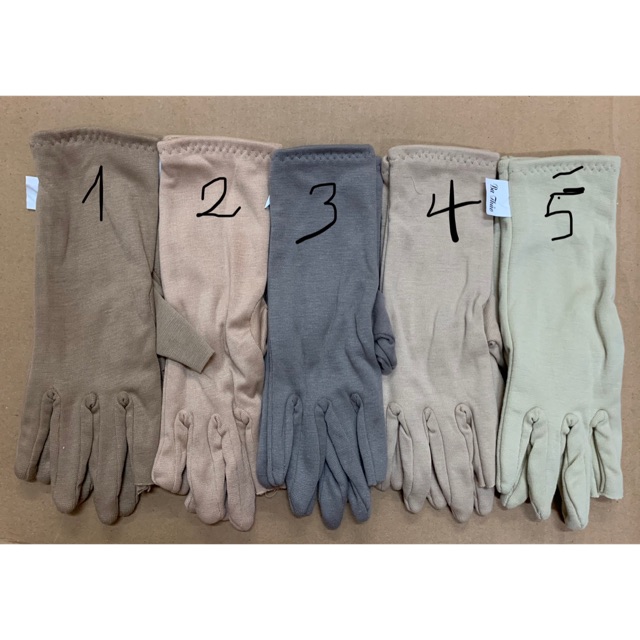 combo 2 đôi găng tay 3t cotton cắt 2 ngón 3 lớp