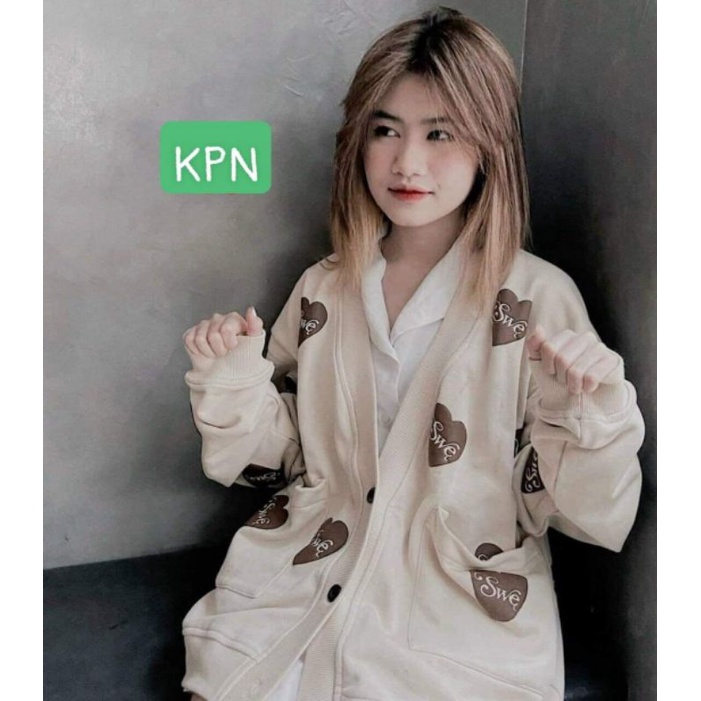 Khoác cadigan nỉ in Tim cực đẹp.hangtotgiare98