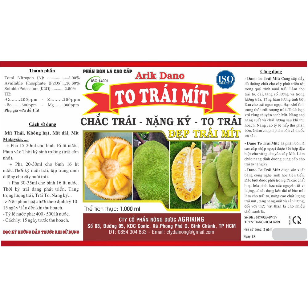 To Trái Mít - Chai 1 Lít