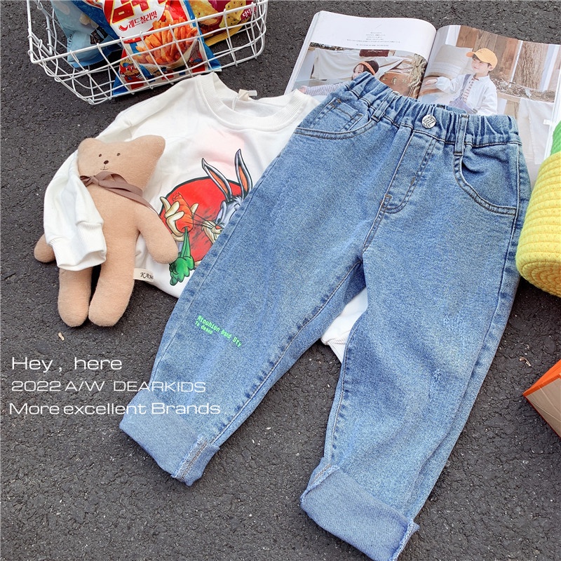 Quần jeans bé gái loại đẹp có co giãn Quần bò bé gái kunkid