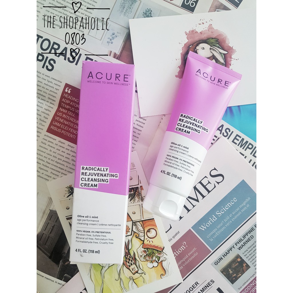 acure radically rejuvenating cleansing cream