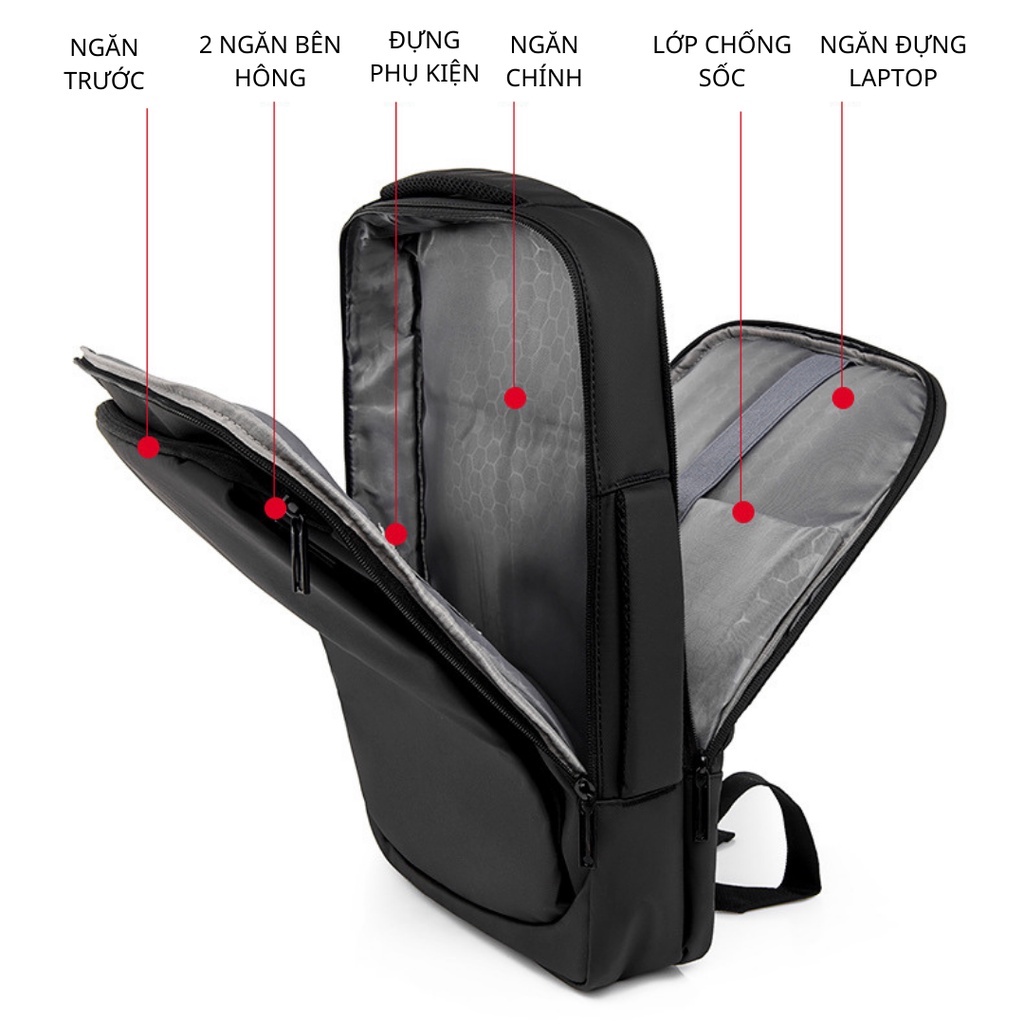 Balo 15.6 inch cao cấp đựng Laptop chống sốc,Chống Nước hiệu quả cho Du lịch hoặc đi làm,đi học