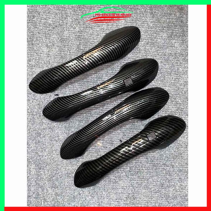Ốp tay hõm Santafe 2019-2021 vân Carbon chống trầy bảo vệ cửa xe ô tô