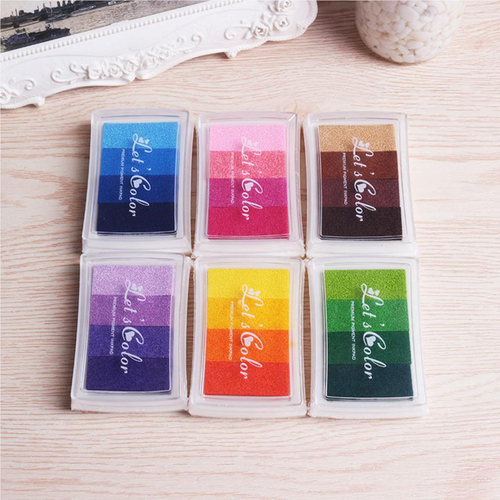 Set 6 Con Dấu Vân Tay Bằng Nhựa Nhiều Màu Sắc DIY Dành Cho Trẻ Em