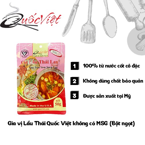 Gia Vị Nấu Lẩu Thái Cốt Quốc Việt 50g - Nhập Khẩu USA