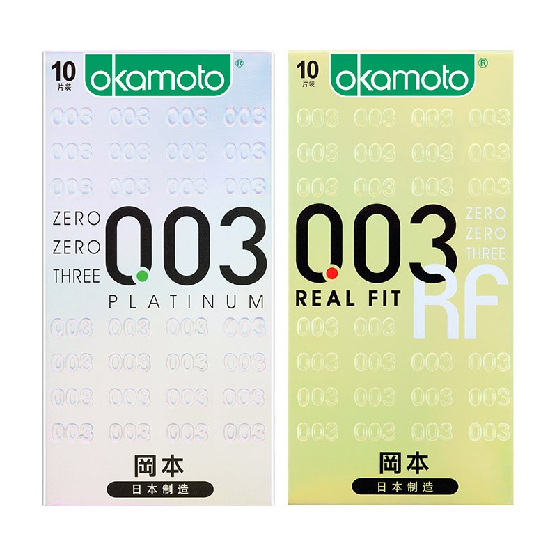 COMBO 2 hộp bao cao su Okamoto Platinum 003 (hộp 10 cái)