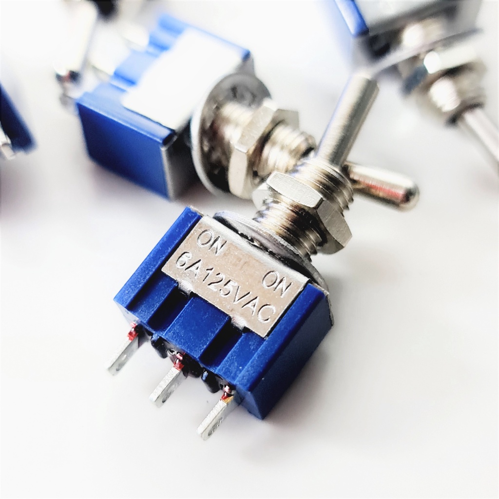 5 Cái Công tắc gạt 3 chấu on off . Công tắc MTS-102 6A-125V 3A-250V. Công tắc bập bênh 2 kênh mini - Limo