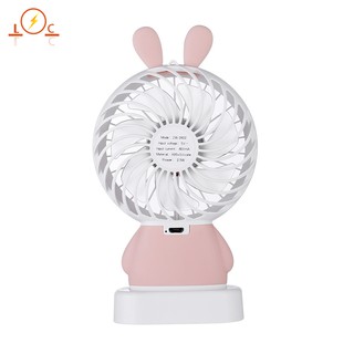 Quạt Điện Kích thước Mini Cầm Tay Hình Chú Gấu Đáng Yêu