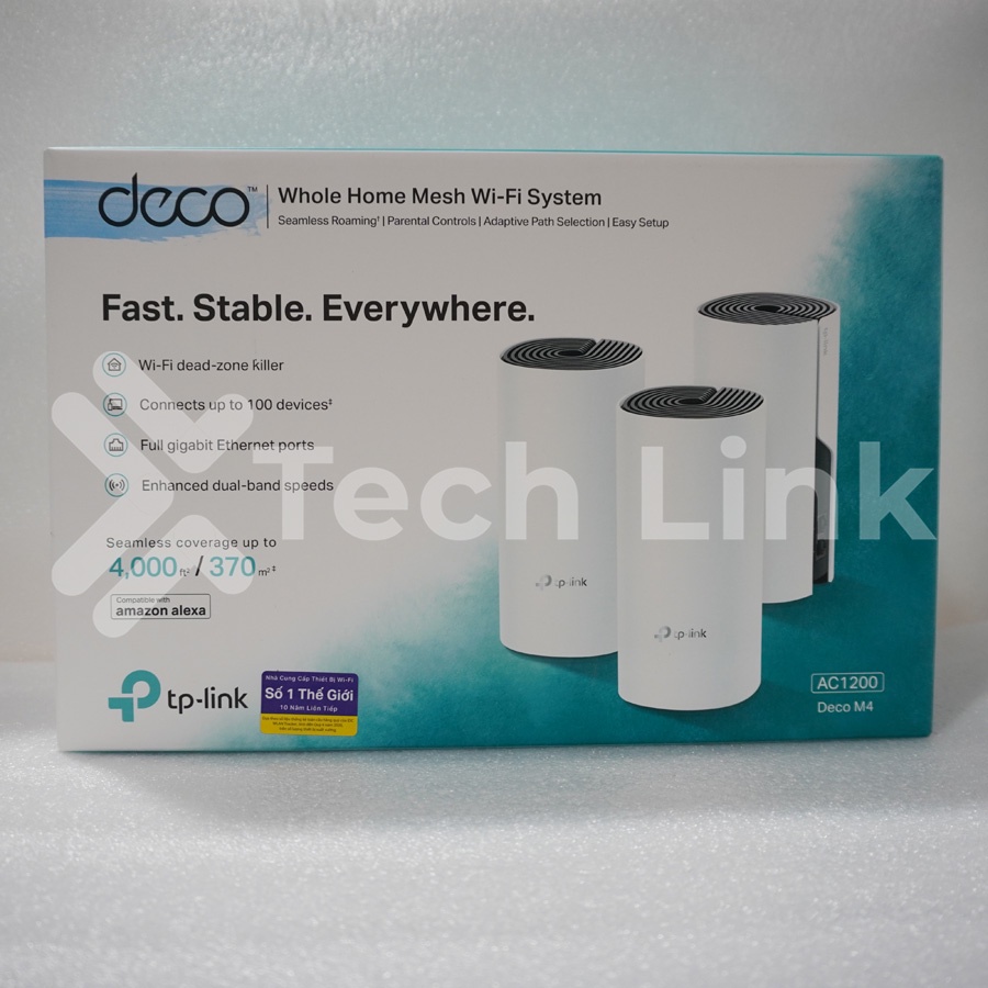 [Hỏa tốc] Hệ Thống Wi-Fi Mesh TP-Link Deco M4 Dành Cho Gia Đình Chuẩn AC1200