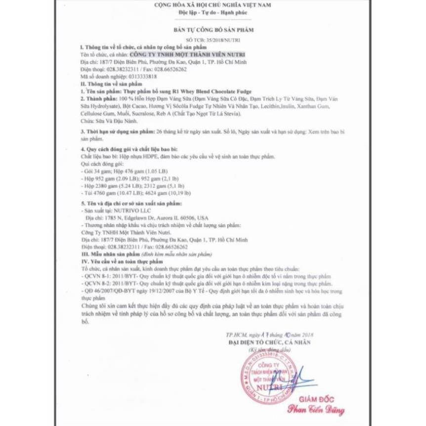 Sữa Tăng Cơ Siêu Khủng Rule 1 Blend - 5lbs 2 4kg - Chính Hãng 100%