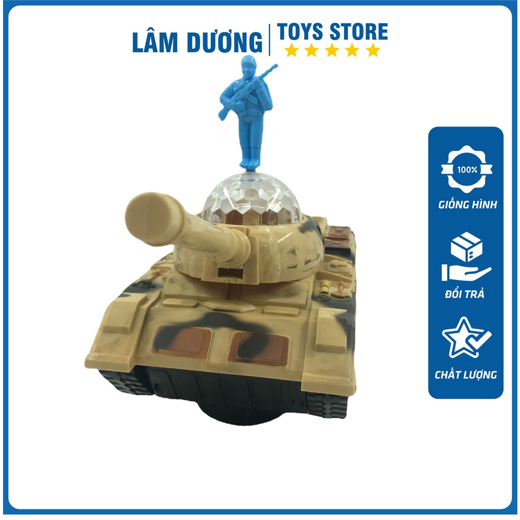 Xe tăng chạy pin ❣️LÂM DƯƠNG TOYS❣️ Đồ chơi xe tăng cho bé có đèn, có nhạc, quà tặng tuyệt vời cho bé yêu