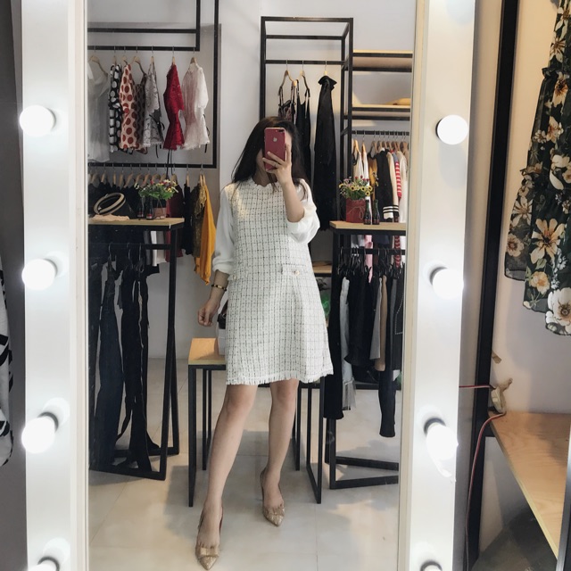 Váy dạ phối tay beo