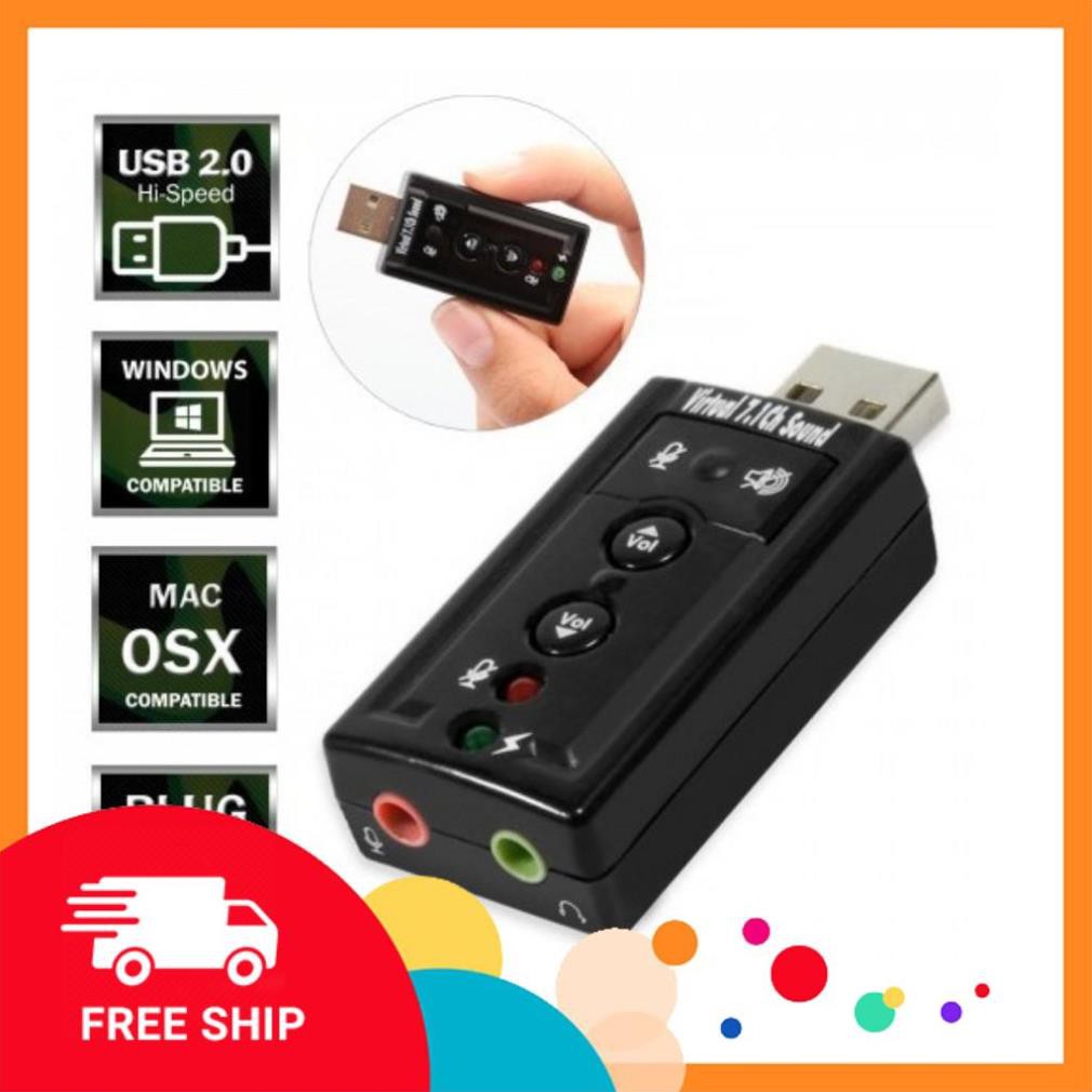 Usb Giả Lập Sound 3D 7.1 - Đầu Ra Âm Thanh Chuẩn Seavision