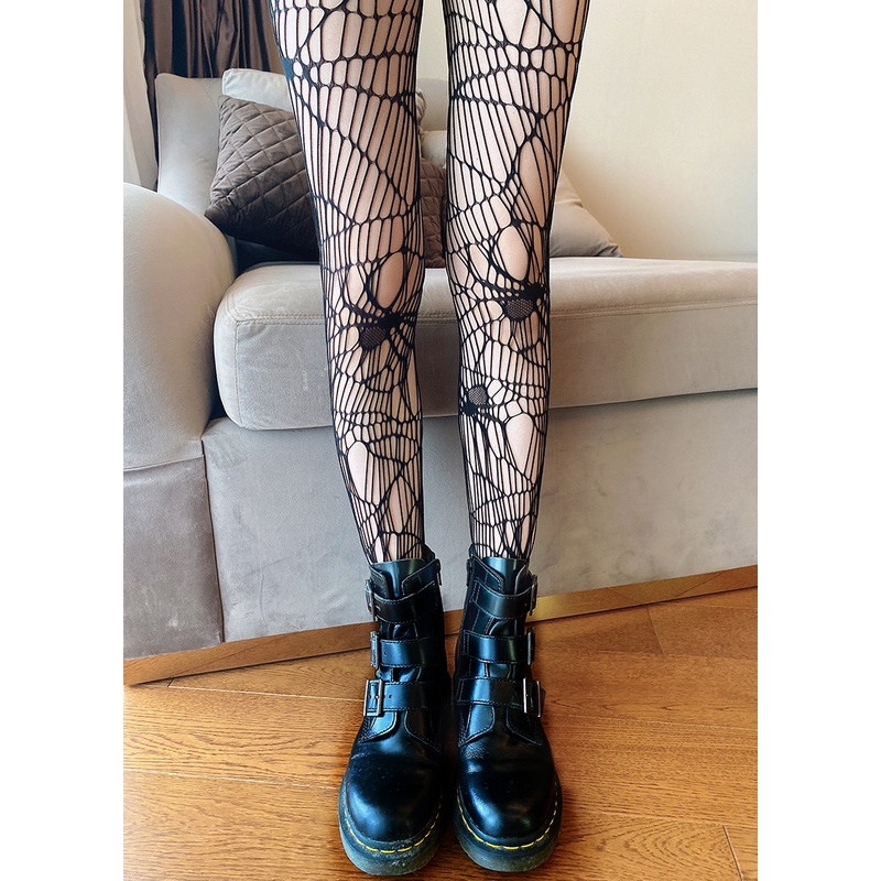 Gothic Dark Long Sexy Fishnet Stockings Women Harajuku Alternative Mesh Tights Lingerie Skin Thigh High Garters Hosiery