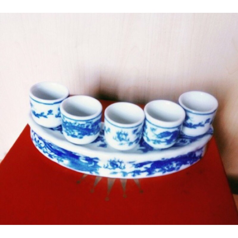kỷ thờ 5 chén bát tràng