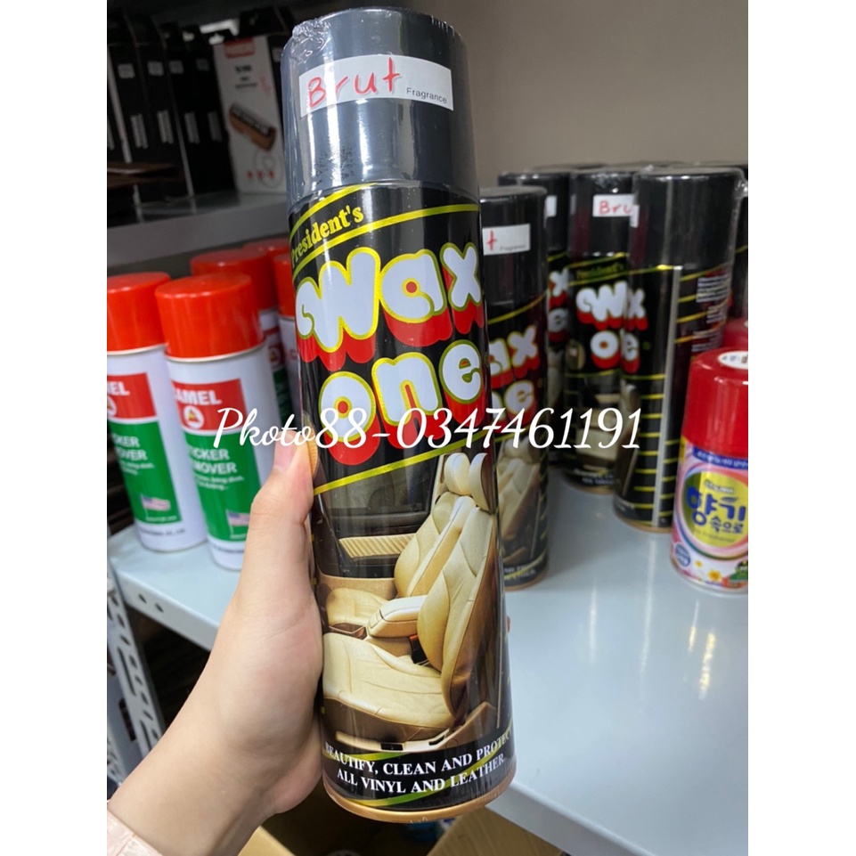 Chai dưỡng bóng nội thất xe ô tô WAXONE hàng Thái Lan  cao cấp 450ml- Lọ dưỡng bóng xe hơi