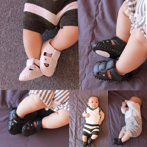 SANDANL - GIÀY TẬP ĐI DA MỀM CHỮ X