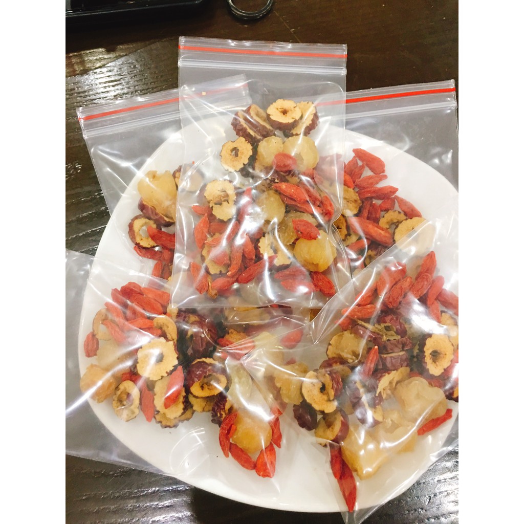 Set 20 gói trà Táo đỏ - Kỳ tử - Long nhãn thơm ngon, bổ dưỡng