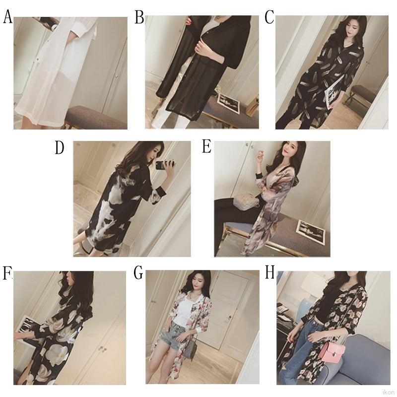 Áo khoác cardigan họa tiết hoa thiết kế dáng rộng phong cách Bohomian