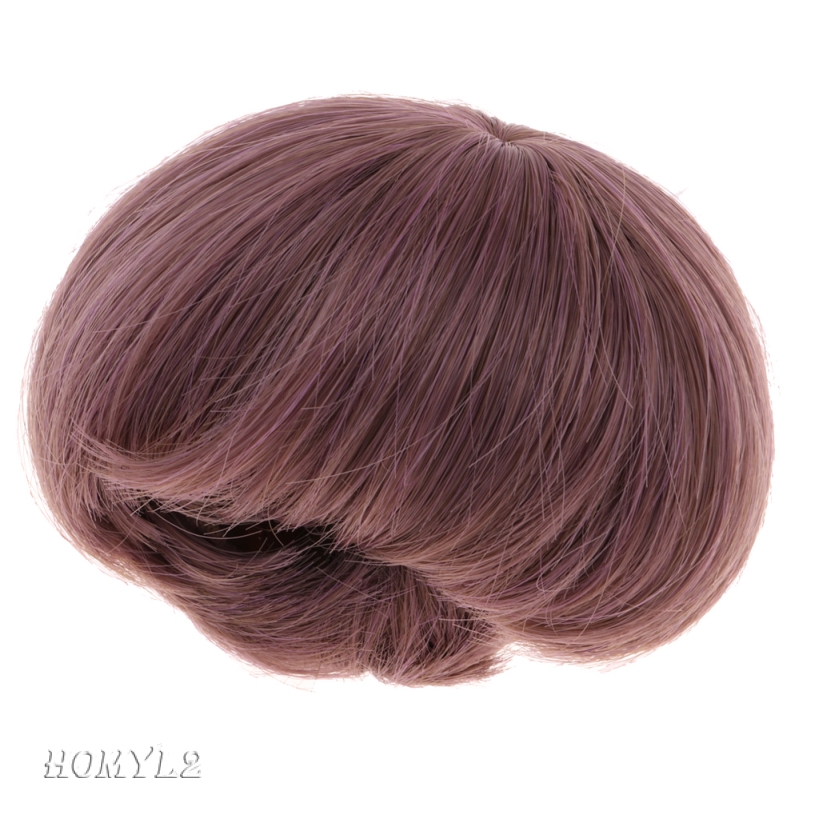 1/3 BJD Doll Wig Short Curly Hair Wig for Dolls DIY Making Supplies Brown