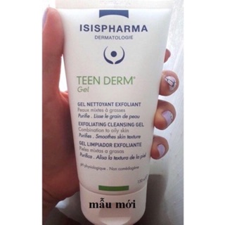 Teenderm gel 150ml. gel rửa mặt, giảm nhờn, ngừa mụn.