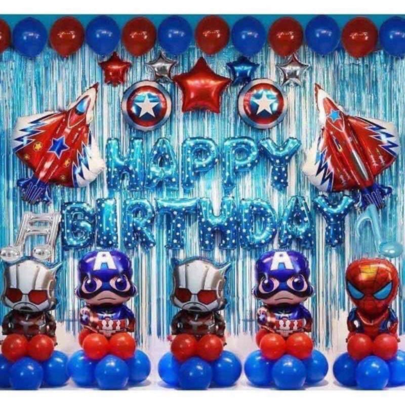 Sét trang trí chủ đề siêu nhân cho bé trai