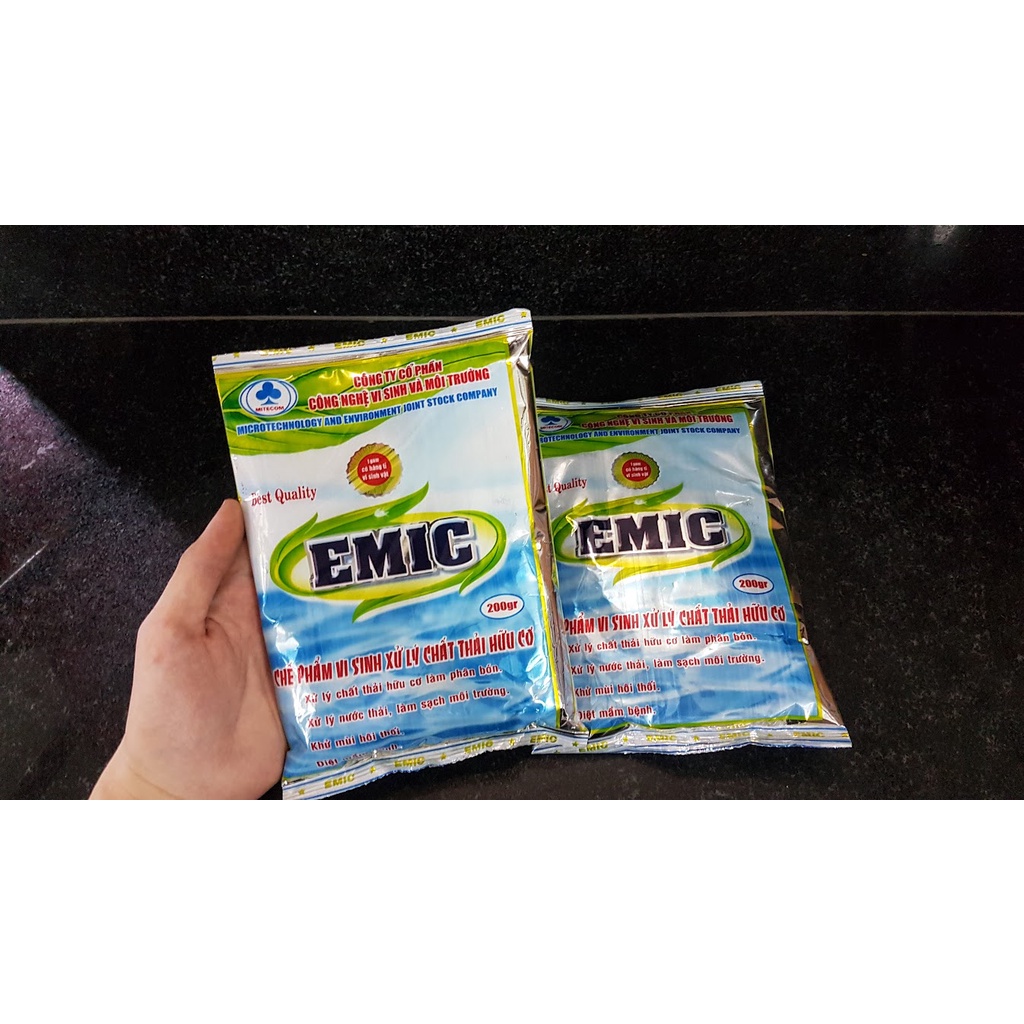 Chế phẩm sinh học EMIC xử lý rác thải khử mùi hôi làm phân bón gói 200gr