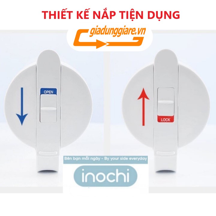 Bình nước Biwa 1200ml INOCHI sản xuất từ chất liệu nhựa AS nguyên sinh an toàn, bền và đặc biệt không gây độc hại