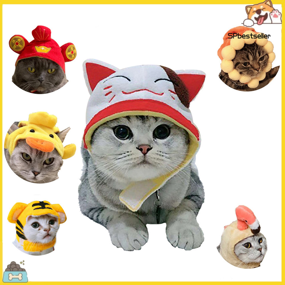 Mũ Trùm Đầu Bằng Cotton Đáng Yêu Cho Thú Cưng