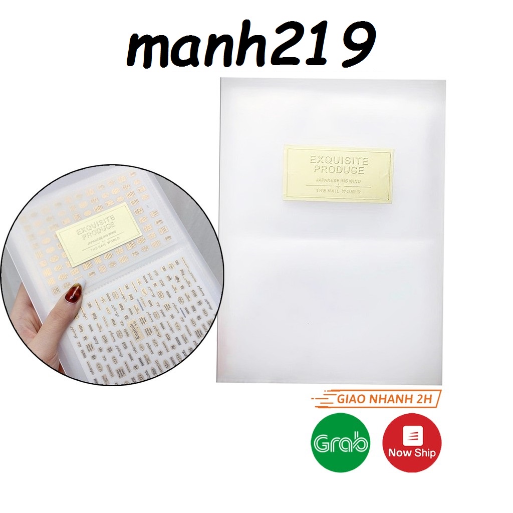 Sổ đựng mẫu sticker , sổ đựng mẫu nail.dài 33 x rộng 21 trong suốt