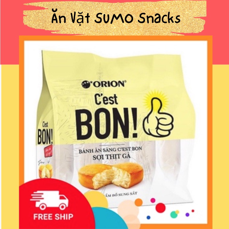 Bánh Ăn Sáng C'est Bon Sợi Thịt Gà Các Loại-Ăn Vặt Sumo Snack