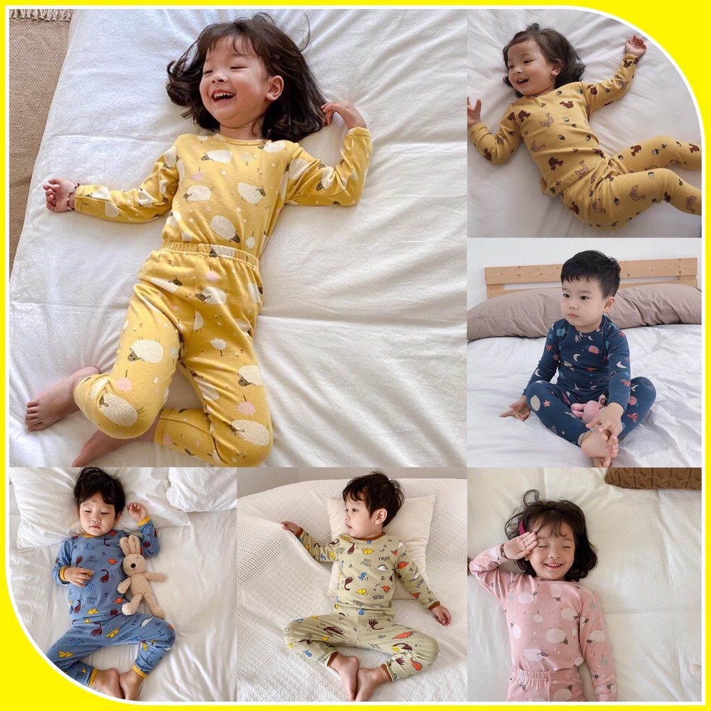S012 - Bộ quần áo thu đông dài tay cho bé gái, bé trai Ambb kids size 80 -140