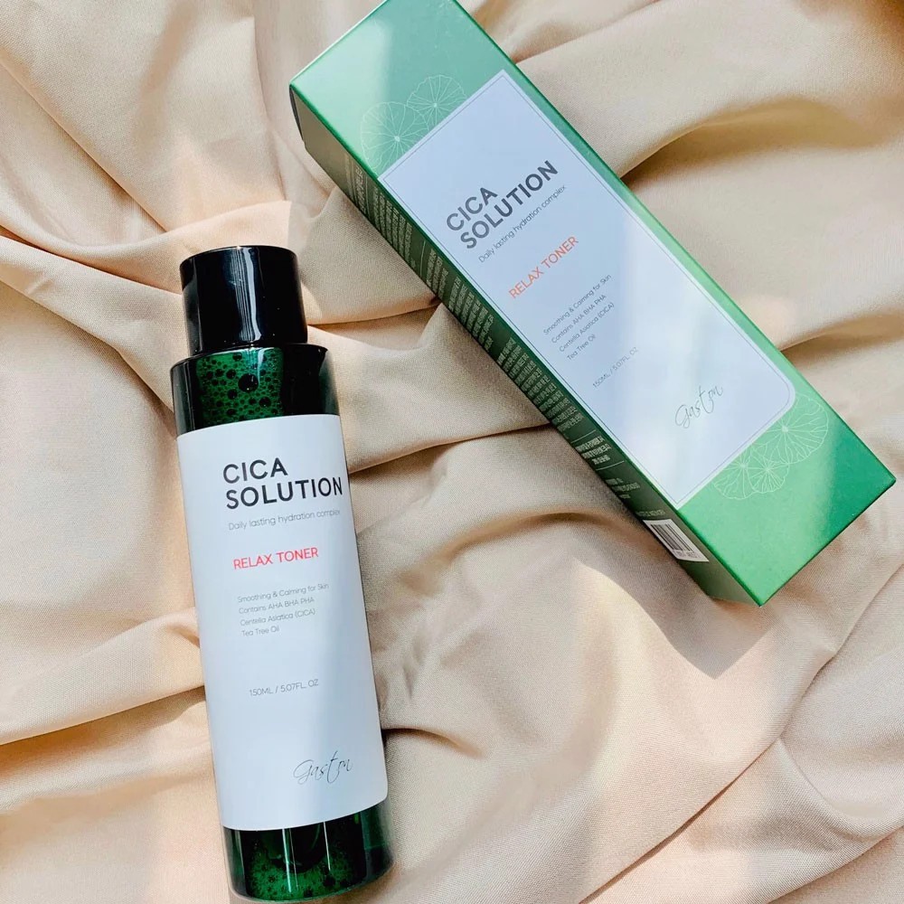 Nước Hoa Hồng Ngăn Ngừa Mụn Làm Dịu Da Chiết Xuất Tràm Trà Gaston Cica Solution Relax Toner