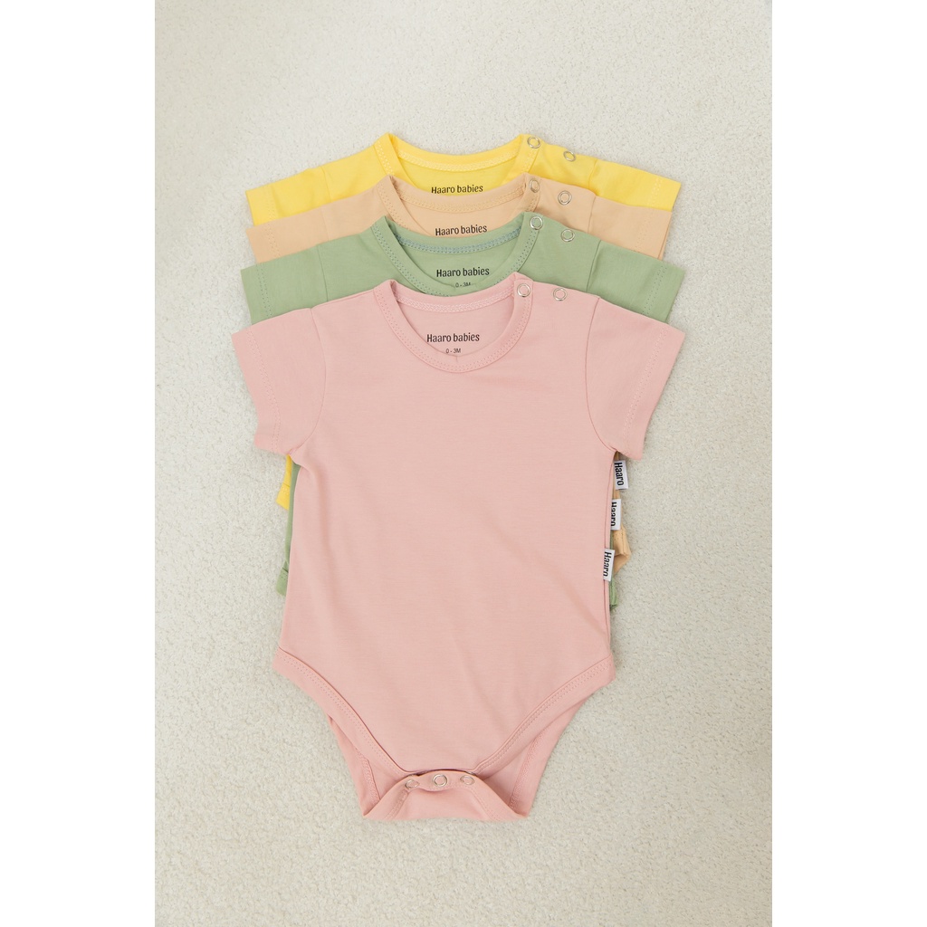 Đồ Cotton Co Giãn Cao Cấp Cho Bé Từ Sơ Sinh Lala Bodysuit - Haaro Babies