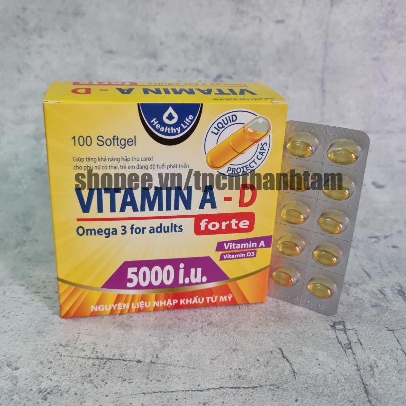 Viên uống bổ sung VITAMIN A-D giúp bố sung vitamin A,D tăng cường sức khỏe – Hộp 100 viên