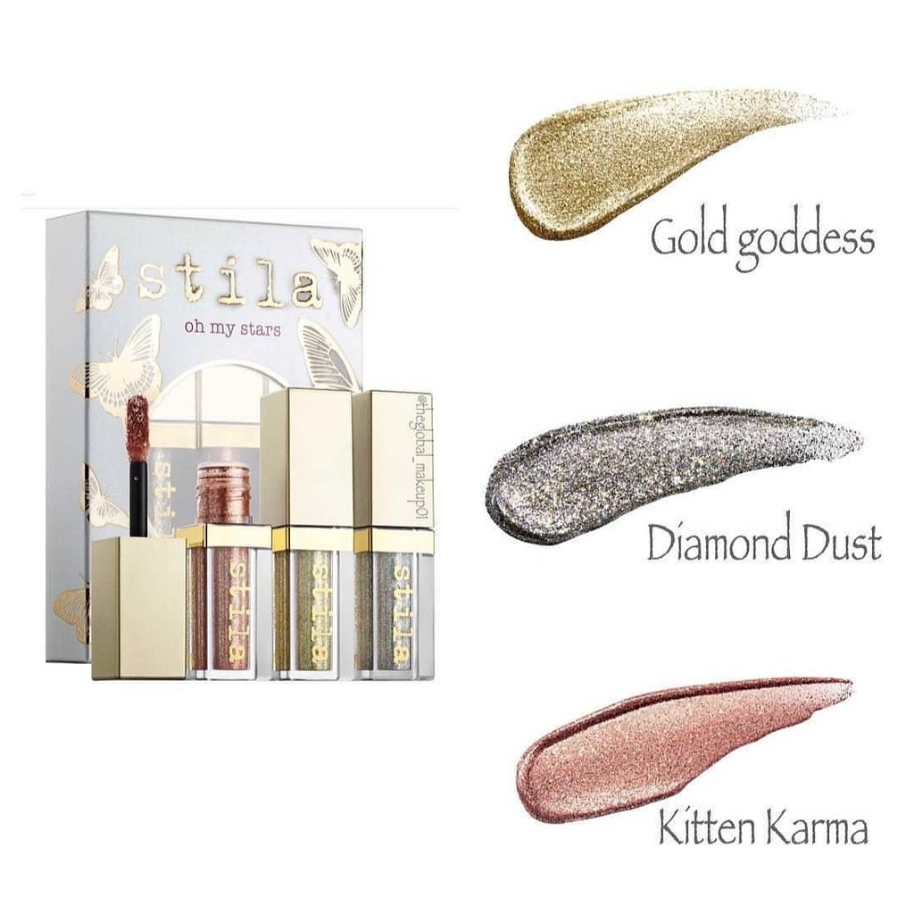 Set Kem Nhũ Mắt Stila Glitter & Glow/Shimmering Heights Liquid Eyeshadow Set