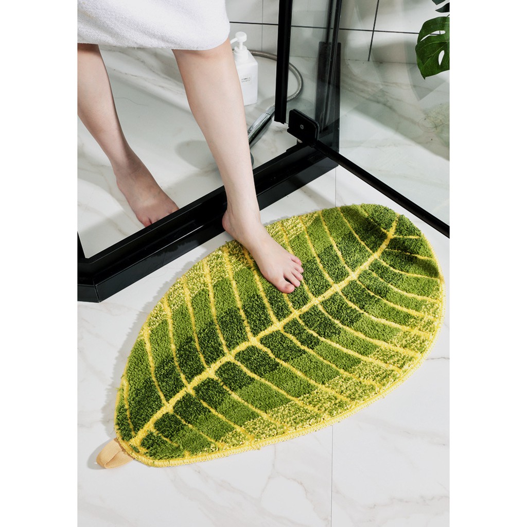 Thảm Chiếc Lá decor phòng ngủ, phòng tắm