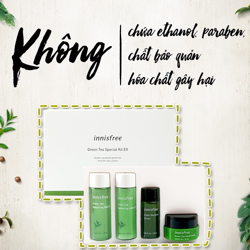 Set Dưỡng Da Trà Xanh Mini Innisfree Green Tea Balancing Special Kit Innisfree 4 món