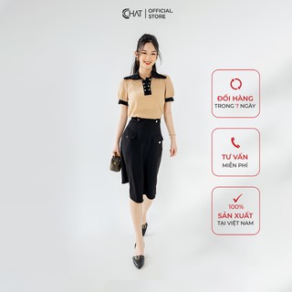 Chân váy bổ mảnh cạp cá TT CCHAT