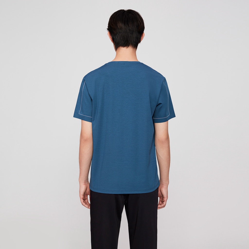 HLA - Áo thun nam ngắn tay vải mịn đàn hồi tốt Elastic simple short-sleeved T-shirt