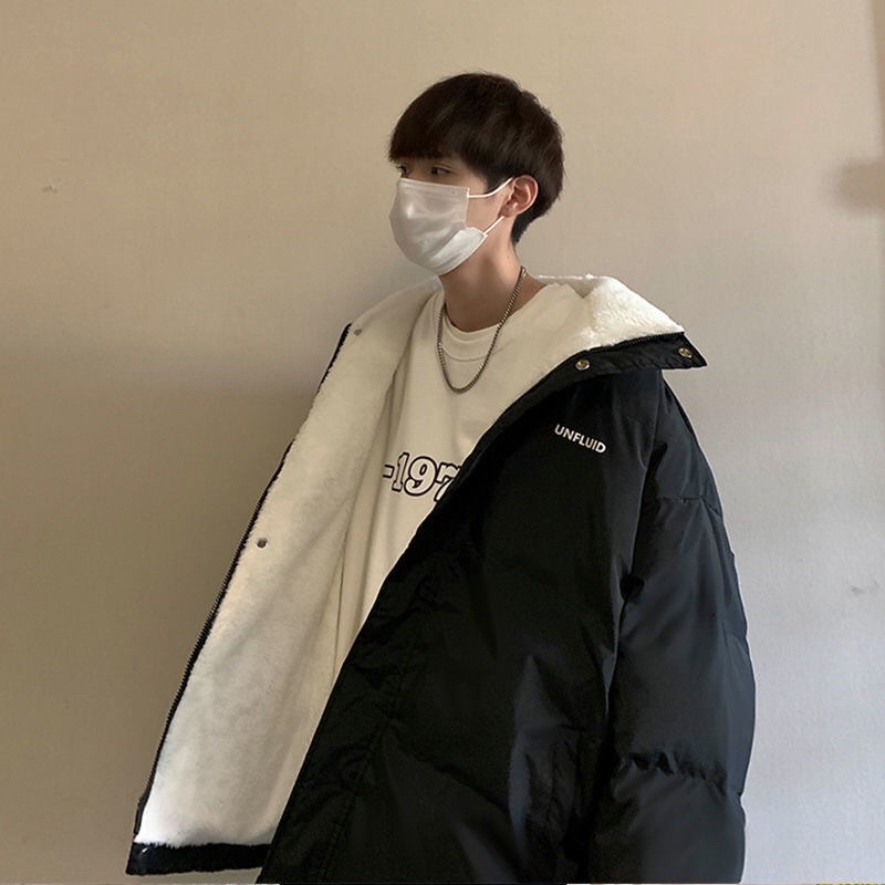 Áo khoác đệm bông nam nưx 2021 mùa đông mớiáo bánh mì dày