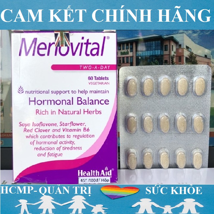 [NHẬP KHẨU UK] Viên Uống Cân bằng Nội Tiết Tố, Chống Lão Hóa, Làm Đẹp Da MENOVITAL - HEALTH AID - Hộp 60 Viên