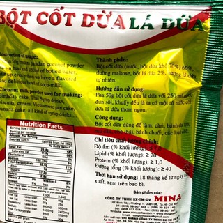 Bột Cốt Dừa Lá Dứa (50g x 10 Gói)