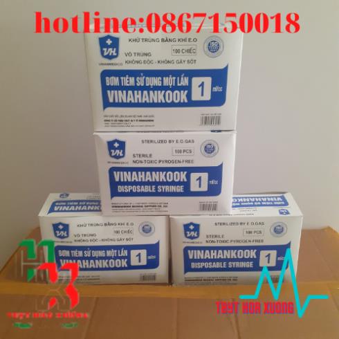 Ống tiêm 1cc - Bơm kim tiêm 1ml sử dụng 1 lần VINAHANKOOK