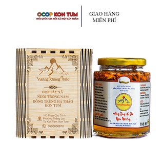 ĐÔNG TRÙNG HẠ THẢO NGÂM MẬT ONG RỪNG NGỌC LINH KON TUM - CHAI THUỶ TINH 280ml - VƯƠNG KHANG THẢO